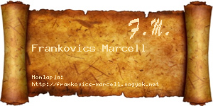 Frankovics Marcell névjegykártya